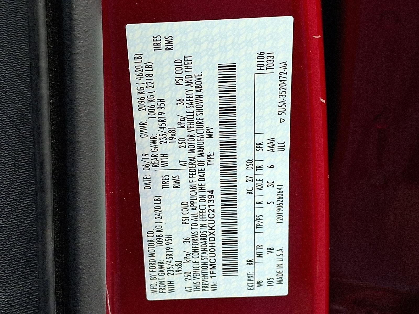 2019 Ford Escape SEL