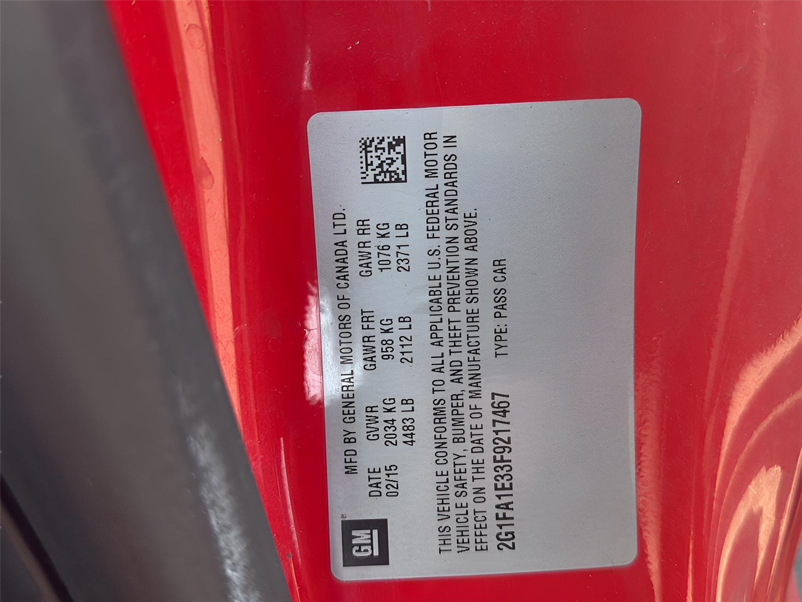 2015 Chevrolet Camaro LS