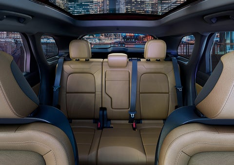 The spaciousness of the second row of the 2023 Lincoln Corsair® SUV is shown. | Boulevard Lincoln in Millsboro DE