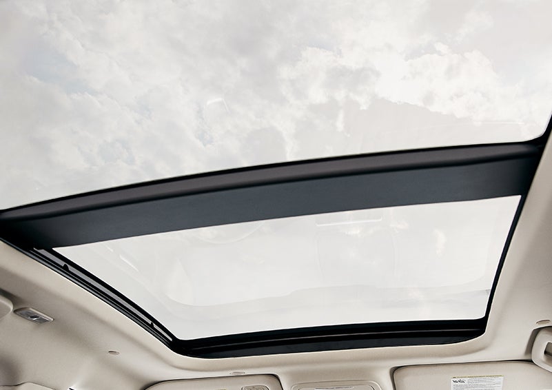 The available panoramic Vista Roof® is shown from inside a 2023 Lincoln Corsair® SUV. | Boulevard Lincoln in Millsboro DE