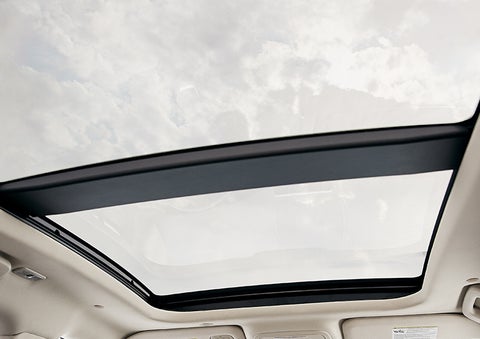The available panoramic Vista Roof® is shown from inside a 2023 Lincoln Corsair® SUV. | Boulevard Lincoln in Millsboro DE