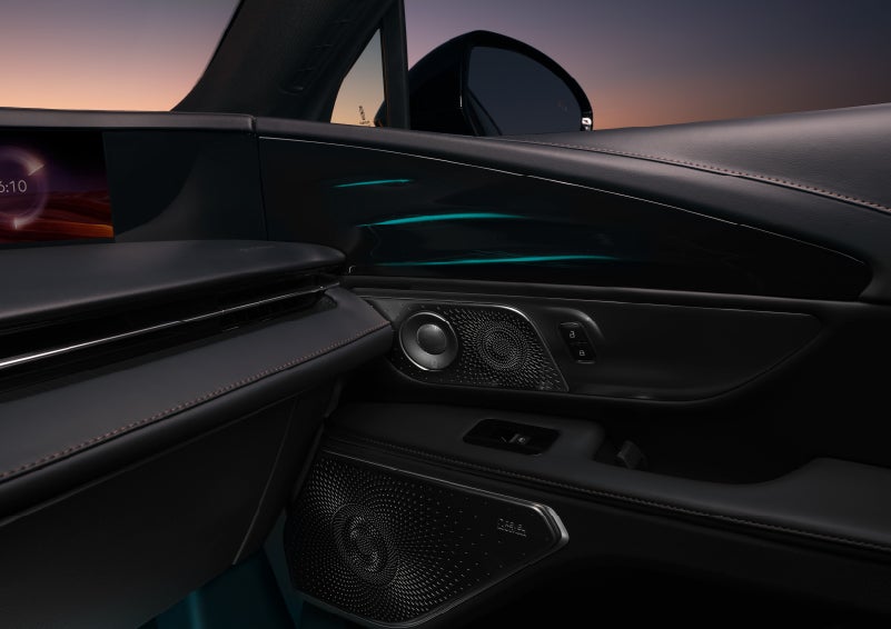 Selectable ambient lighting glows in the passenger door panel. | Boulevard Lincoln in Millsboro DE