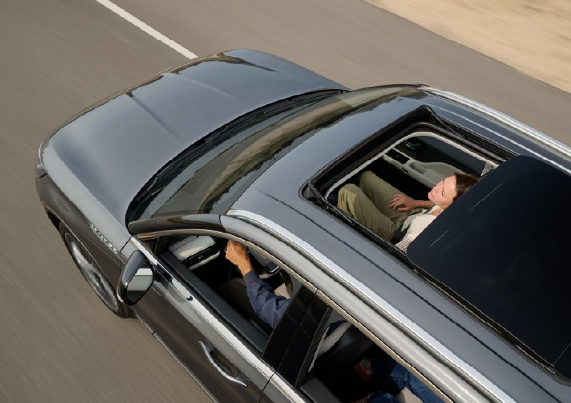 The available panoramic Vista Roof® of a 2027 Lincoln Aviator® SUV is open. | Boulevard Lincoln in Millsboro DE