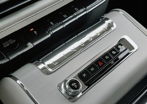 The piano key gear selector of a 2027 Lincoln Aviator® Back Label™ SUV. | Boulevard Lincoln in Millsboro DE