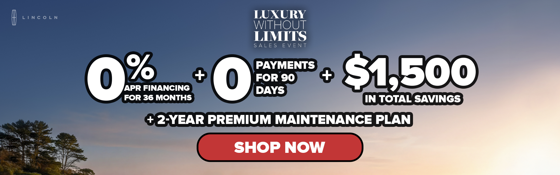 0% APR for 36 Months + $1,500 in Total Savings!