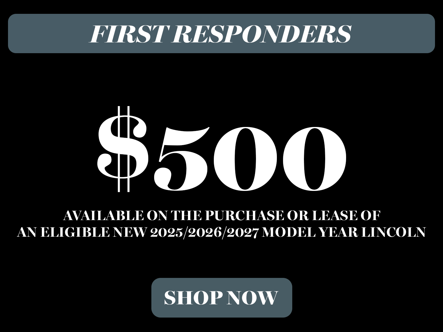First Responder Recognition $500